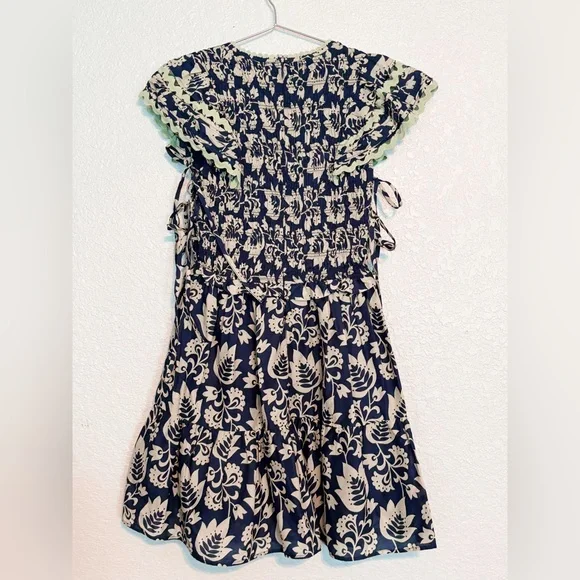Sea New York Navy and Cream Mint Patterned Dress Women Small - Picture 7 of 13